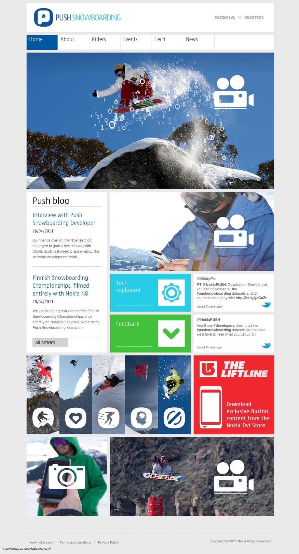 Nokia Push Snowboarding Pete // f90 Brightonbased freelance developer
